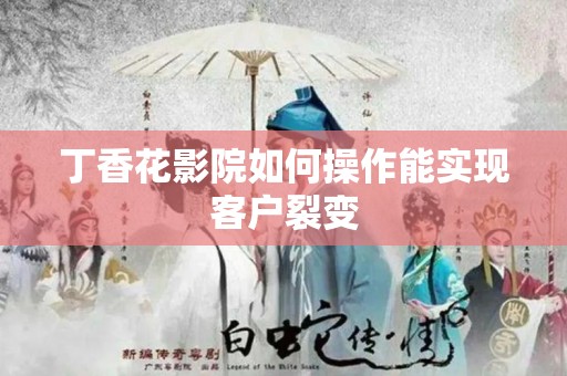 丁香花影院如何操作能实现客户裂变
