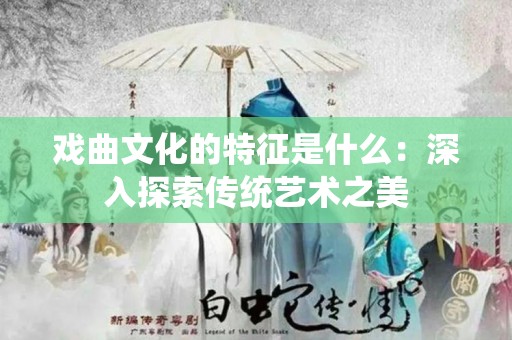 戏曲文化的特征是什么：深入探索传统艺术之美